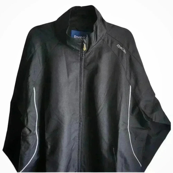 Mid-2000s Reebok Hockey Warm-Up Jacket Men’s XL Rbk Windbreaker Black Unworn - Picture 3 of 15